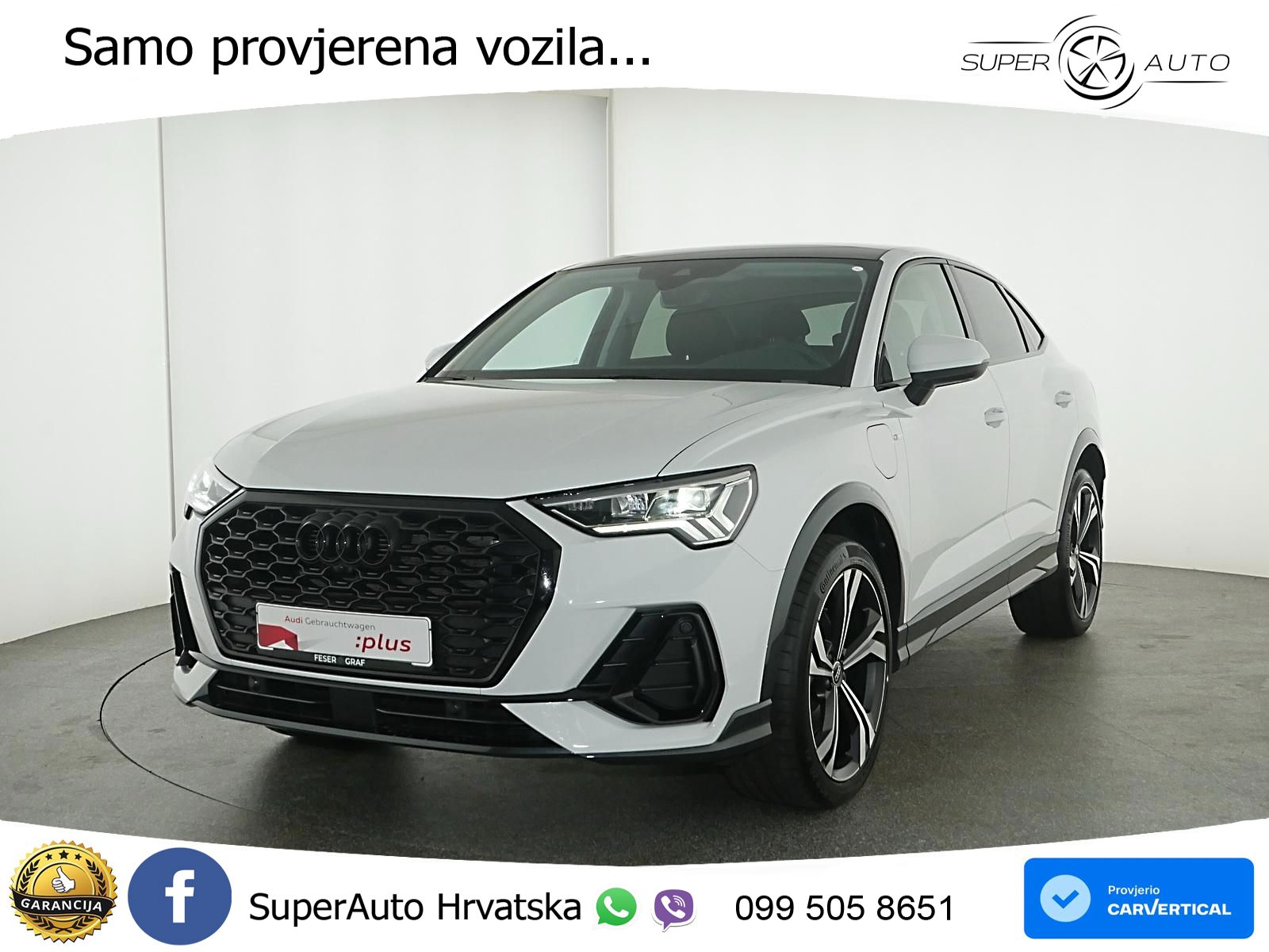Audi Q3 Sportback 45 TFSIe (245 KS) S tronic S line ACC+GR SJED+360+PANO