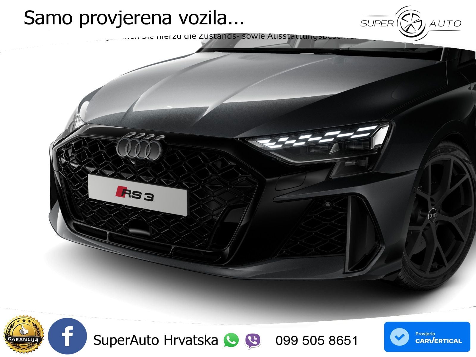 Audi RS3 Sedan 2.5 TFSI (400 KS) quattro S tronic LED+GR SJED+ACC