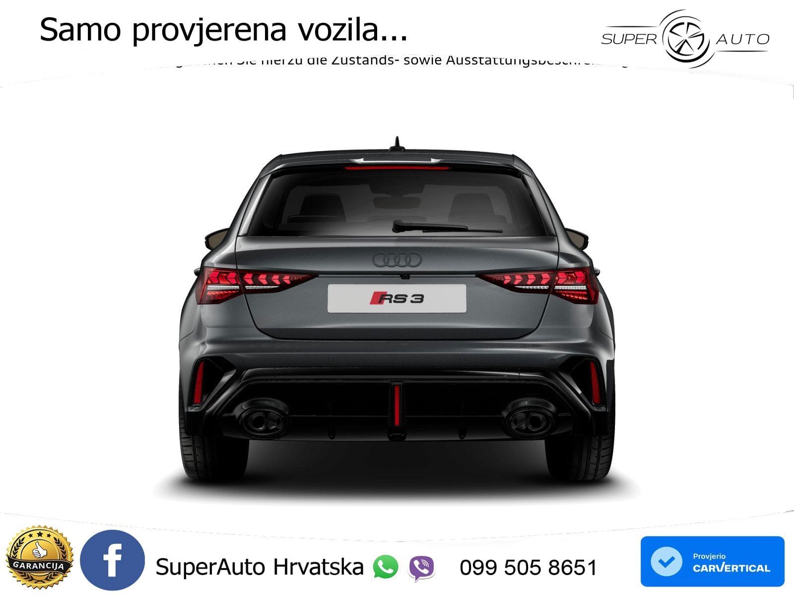 Audi RS3 Sedan 2.5 TFSI (400 KS) quattro S tronic LED+GR SJED+ACC