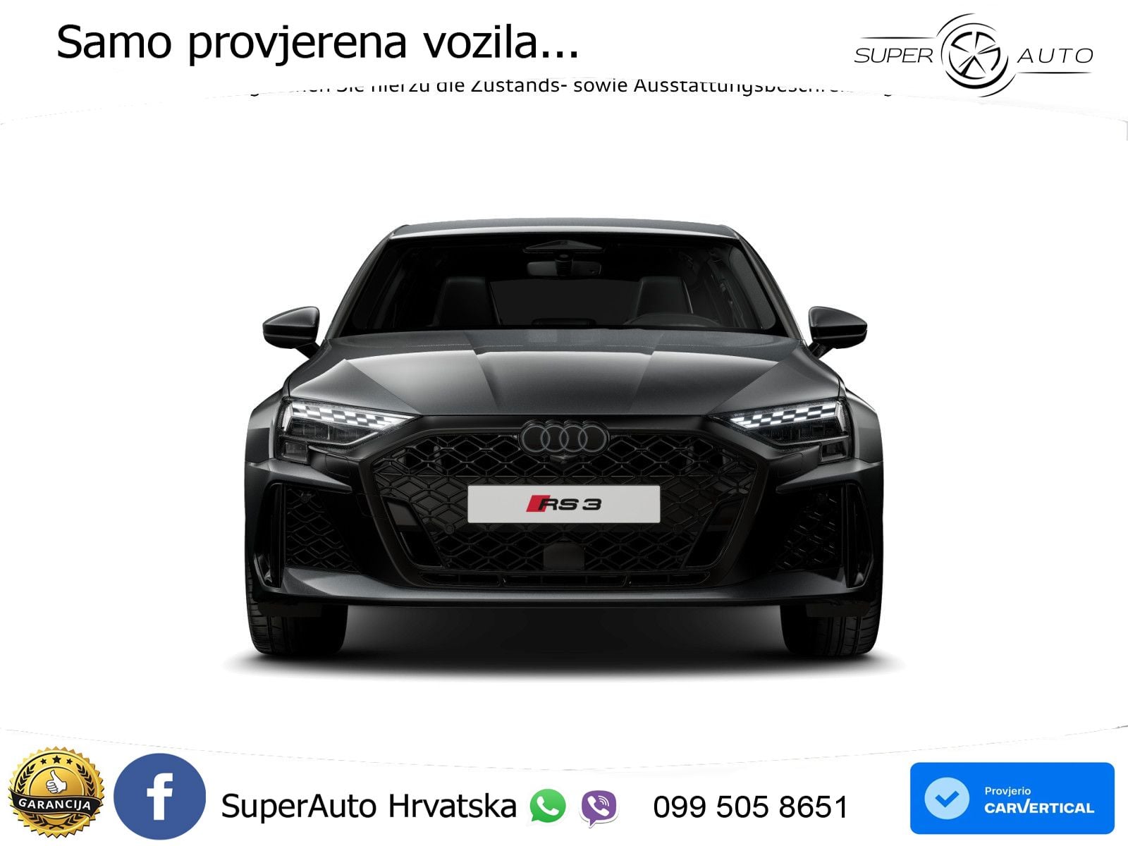Audi RS3 Sedan 2.5 TFSI (400 KS) quattro S tronic LED+GR SJED+ACC