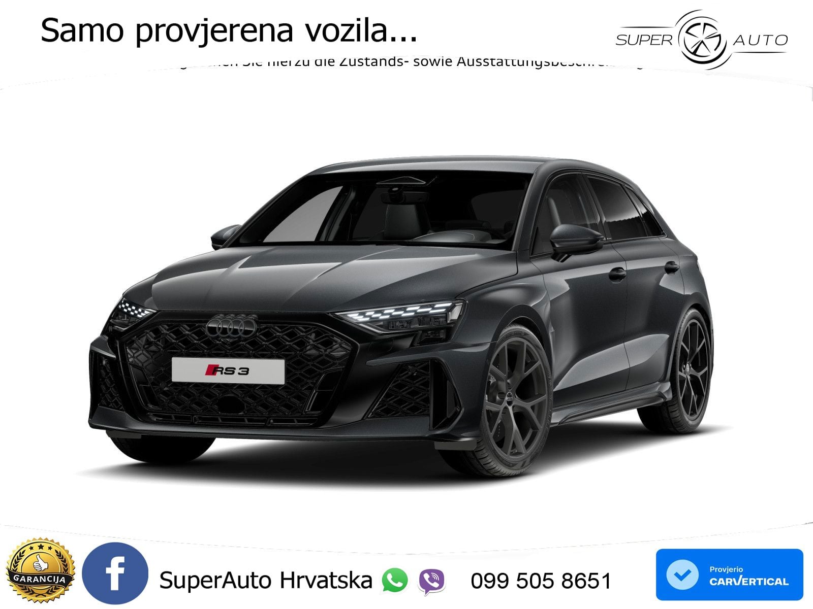 Audi RS3 Sedan 2.5 TFSI (400 KS) quattro S tronic LED+GR SJED+ACC