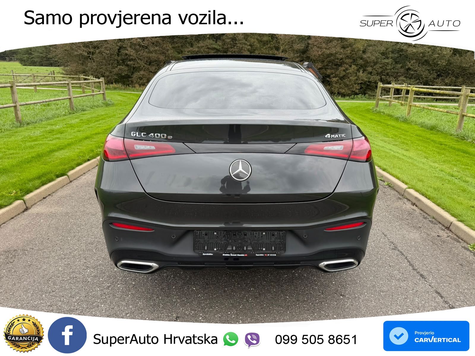 Mercedes GLC 400e (381 KS) 4MATIC 9G-TRONIC Night paket ACC+HEAD+GR SJED+360+PANO