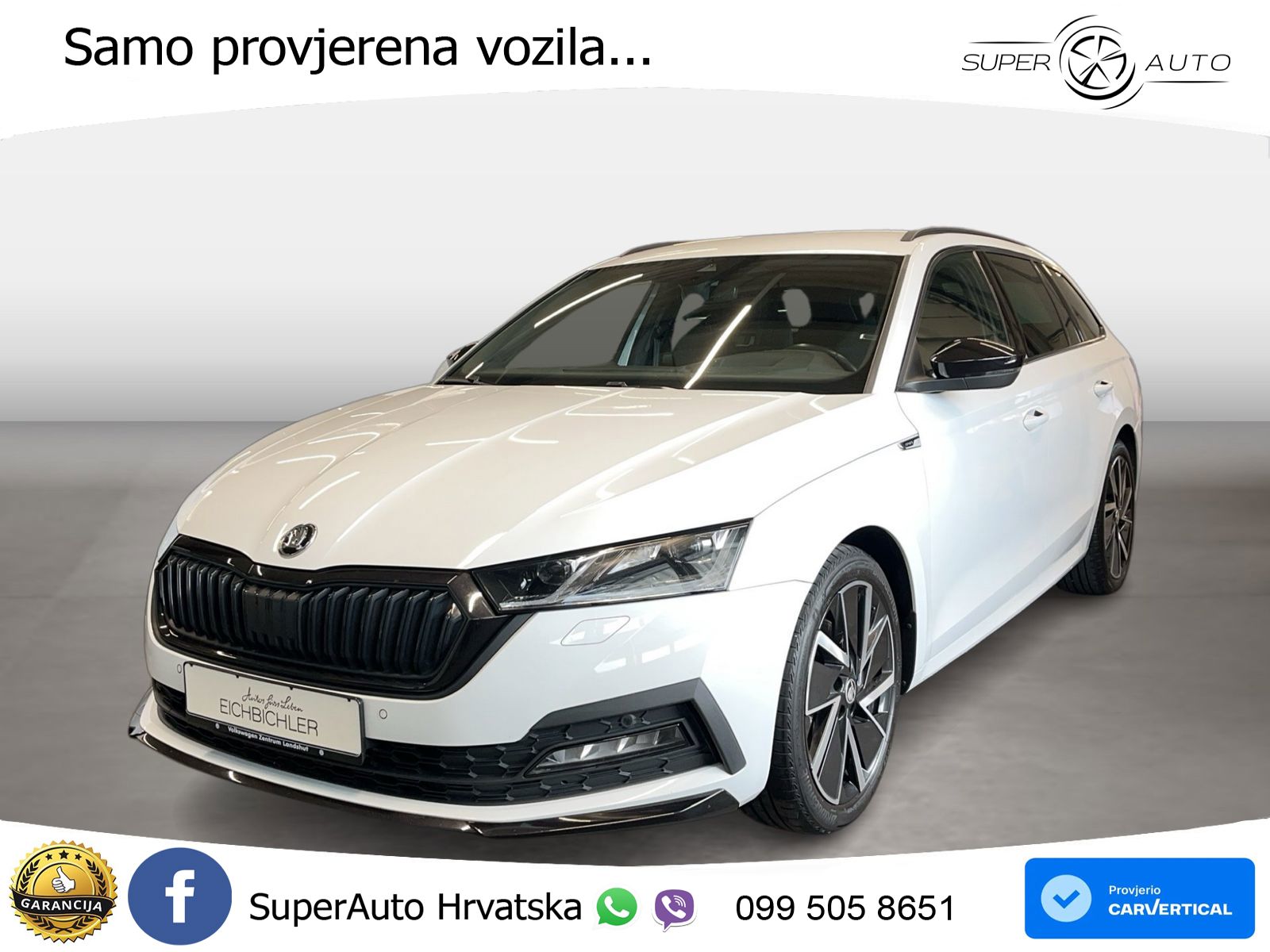 Škoda Octavia Combi 2.0 TSI (190 KS) 4x4 DSG SportLine LED+GR SJED+ACC