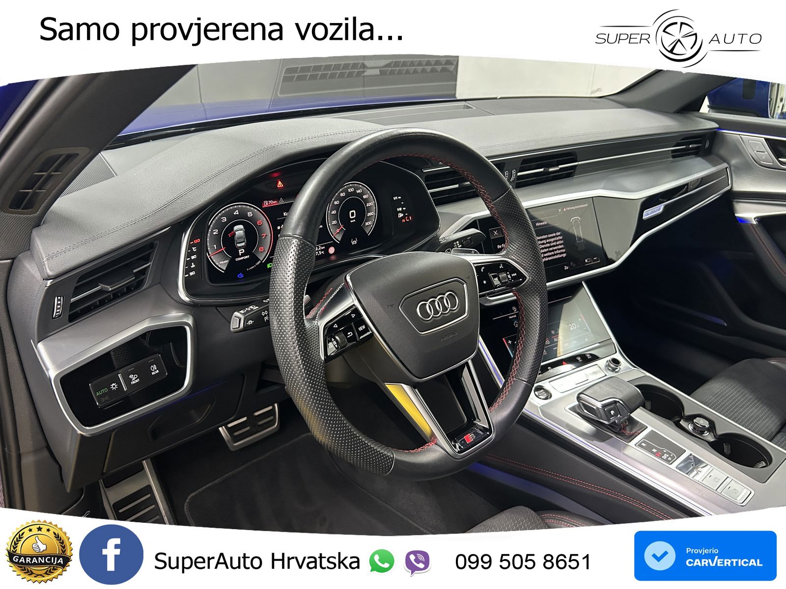 Audi A6 55 TFSI V6 (340 KS) quattro S tronic 3x S line ZRAČNI+ACC+GR SJED+KAM