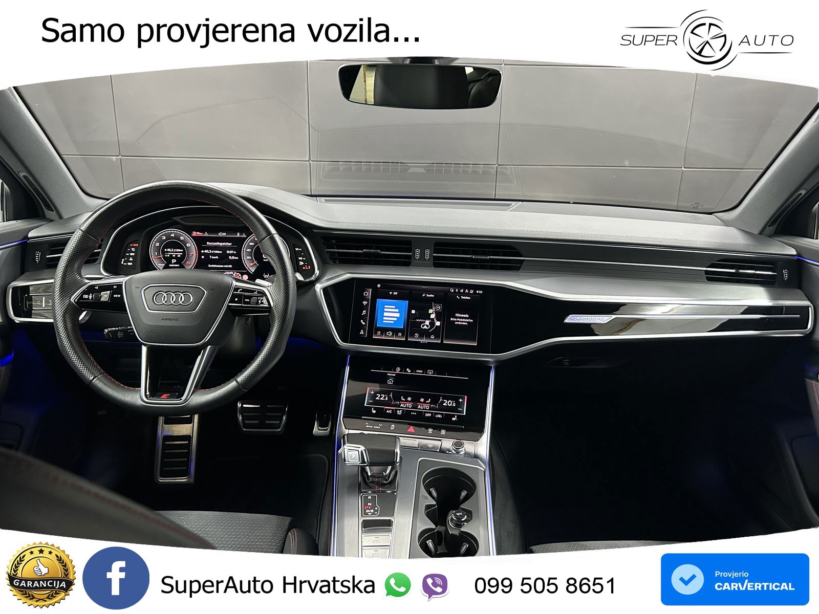 Audi A6 55 TFSI V6 (340 KS) quattro S tronic 3x S line ZRAČNI+ACC+GR SJED+KAM