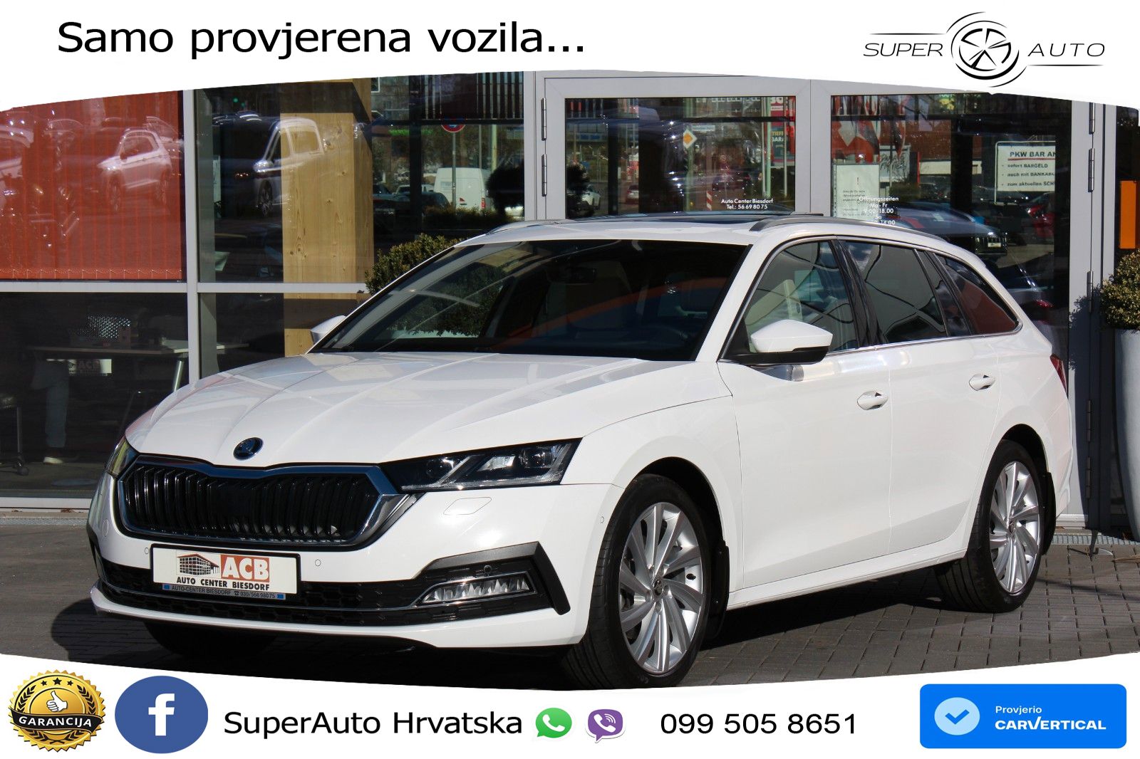 Škoda Octavia Combi 2.0 TDI (150 KS) 4x4 DSG LED+GR SJED+ACC