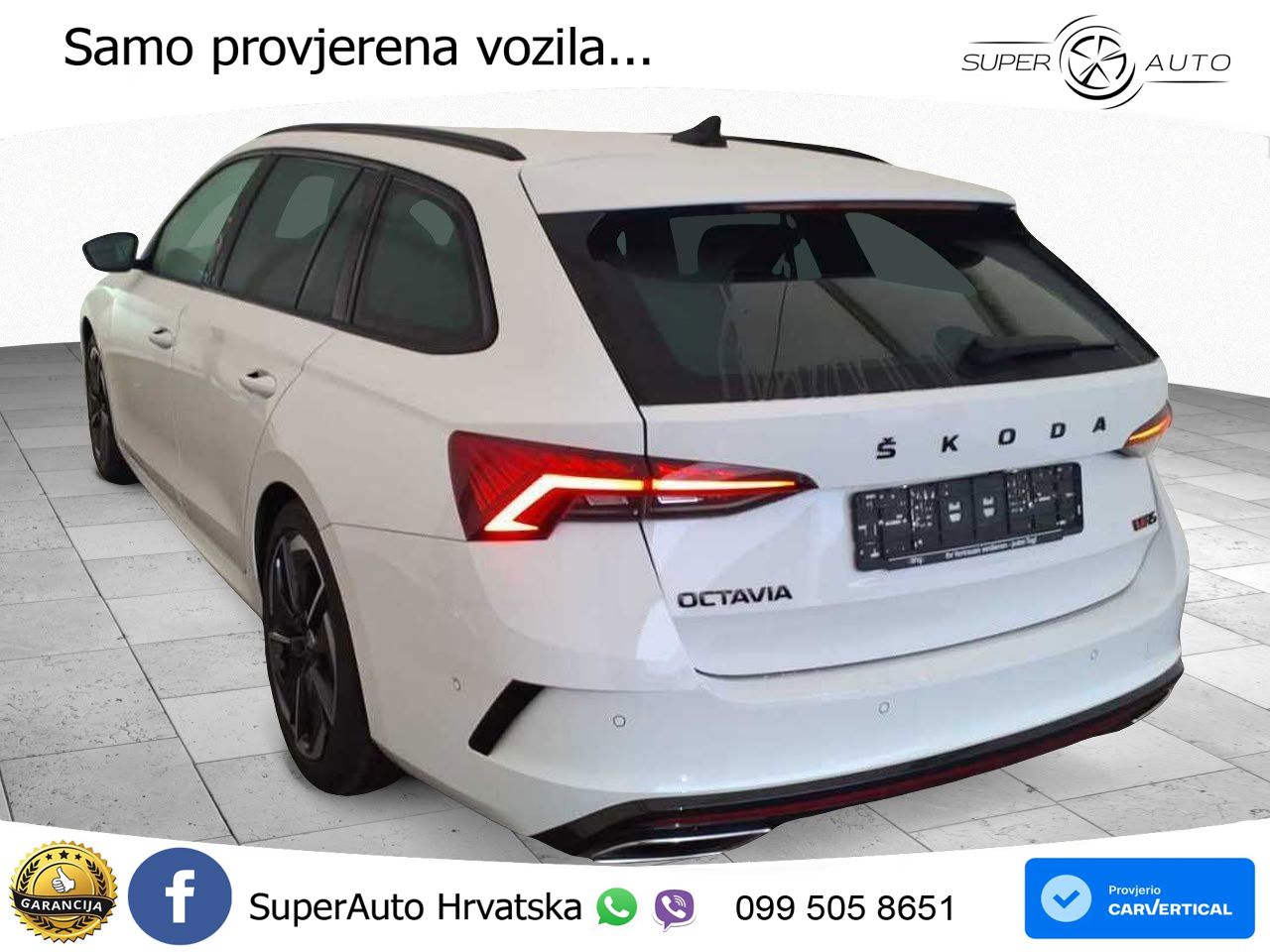 Škoda Octavia Combi RS 2.0 TDI (200 KS) DSG LED+GR SJED+ACC