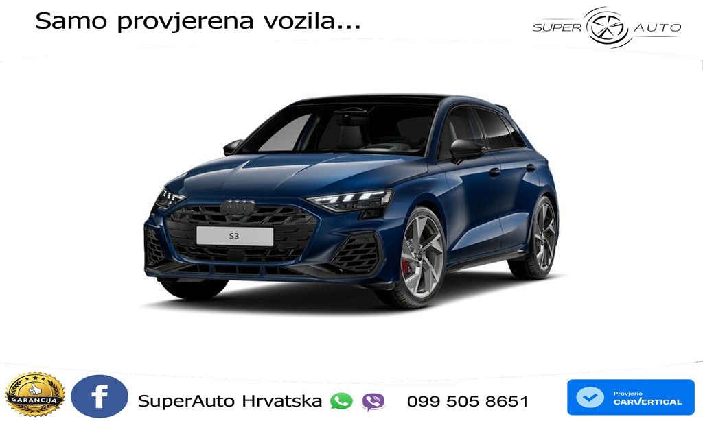 Audi S3 2.0 TFSI (333 KS) quattro S tronic ACC+HEAD+GR SJED+360+PANO