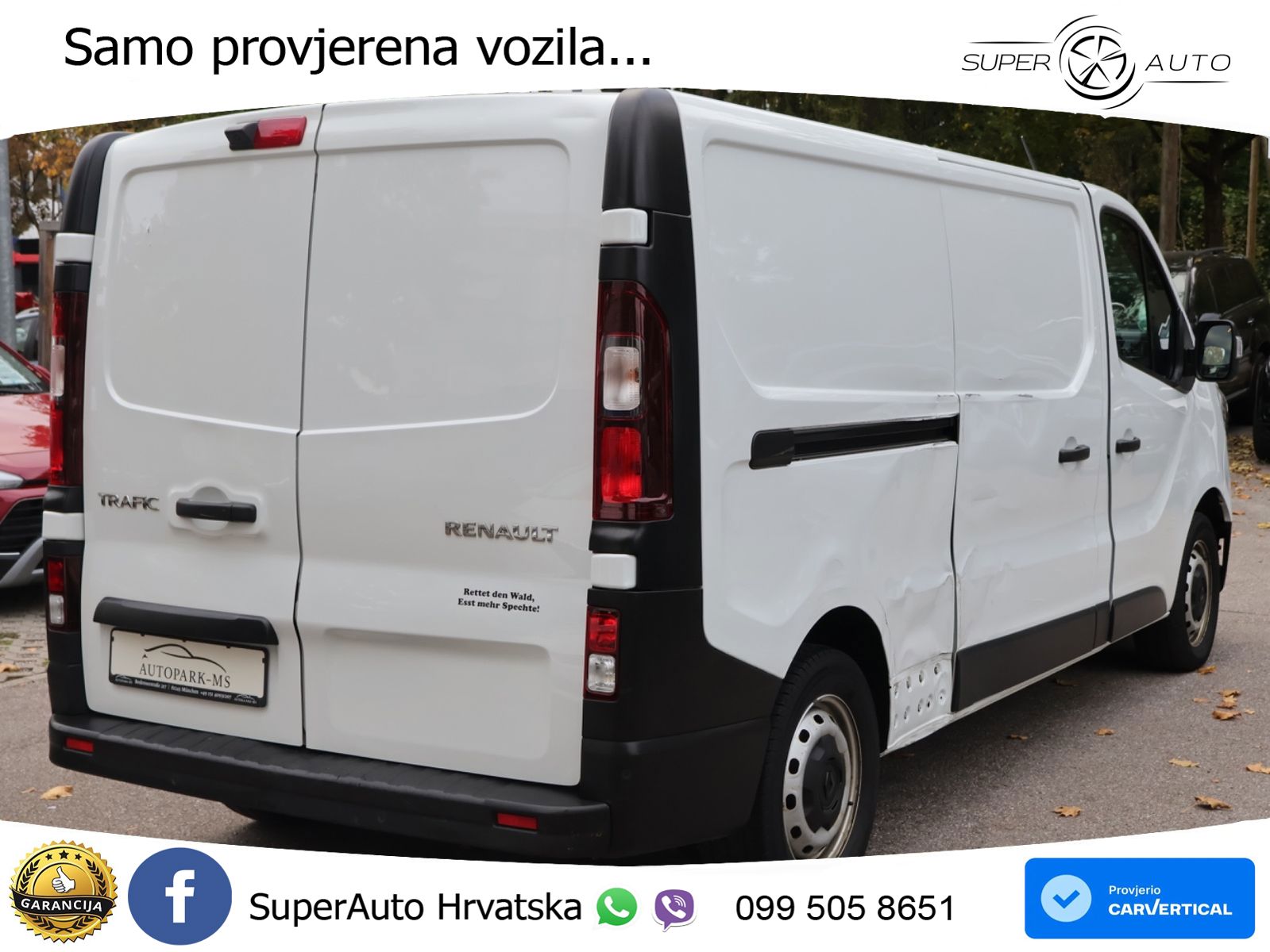 Renault Trafic Kasten L2H1 3,0t Komfort Klima-Kamera-LED 131 KS