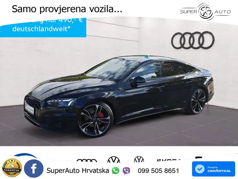 Audi A5 Sportback  40 TFSI (204 KS) quattro S tronic S line MATRIX+GR SJED+KAM