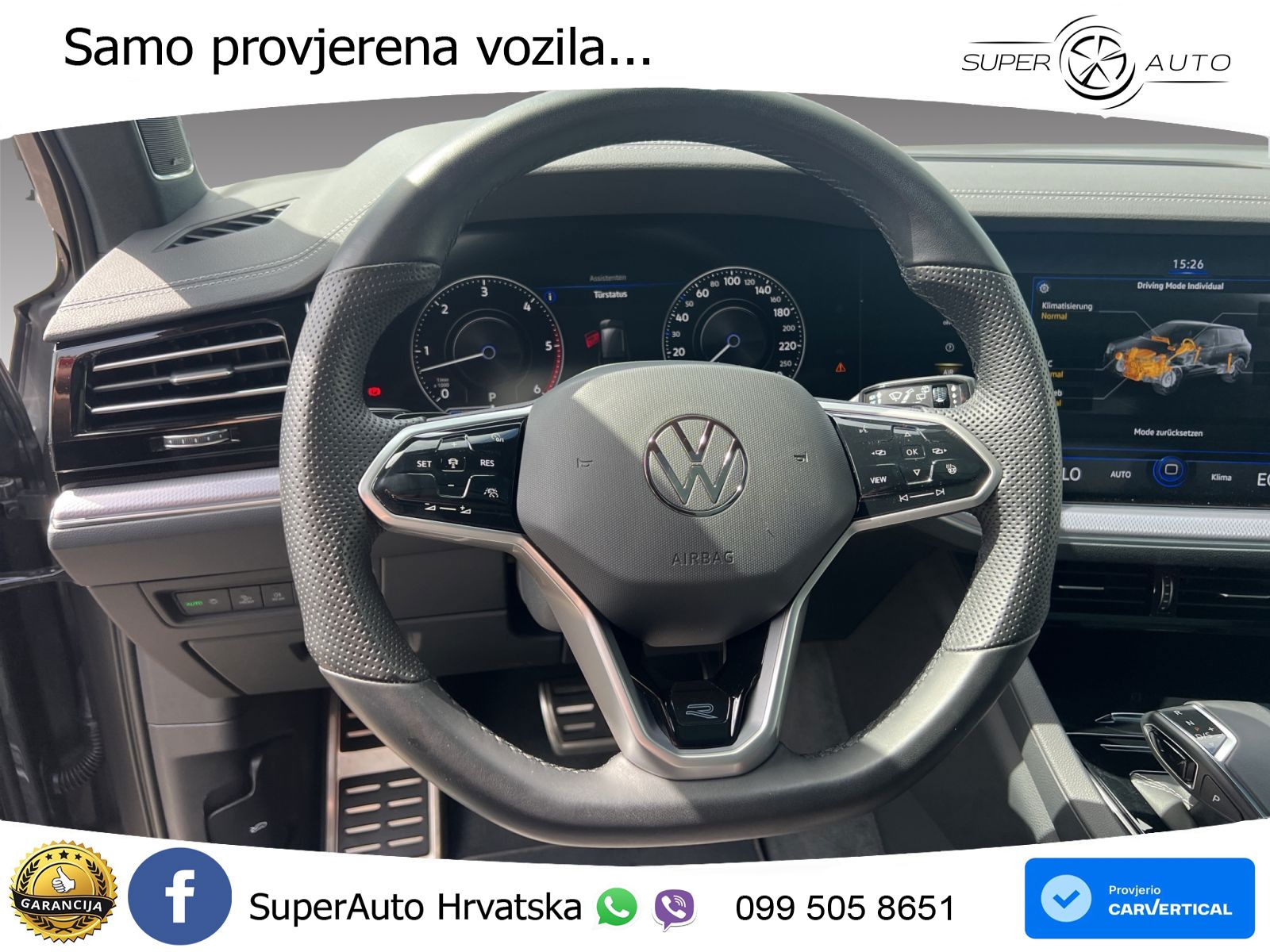Volkswagen Touareg 3.0 V6 TDI (286 KS) 4MOTION Tiptronic R-Line ZRAČNI+ACC+GR SJED+KAM+PANO