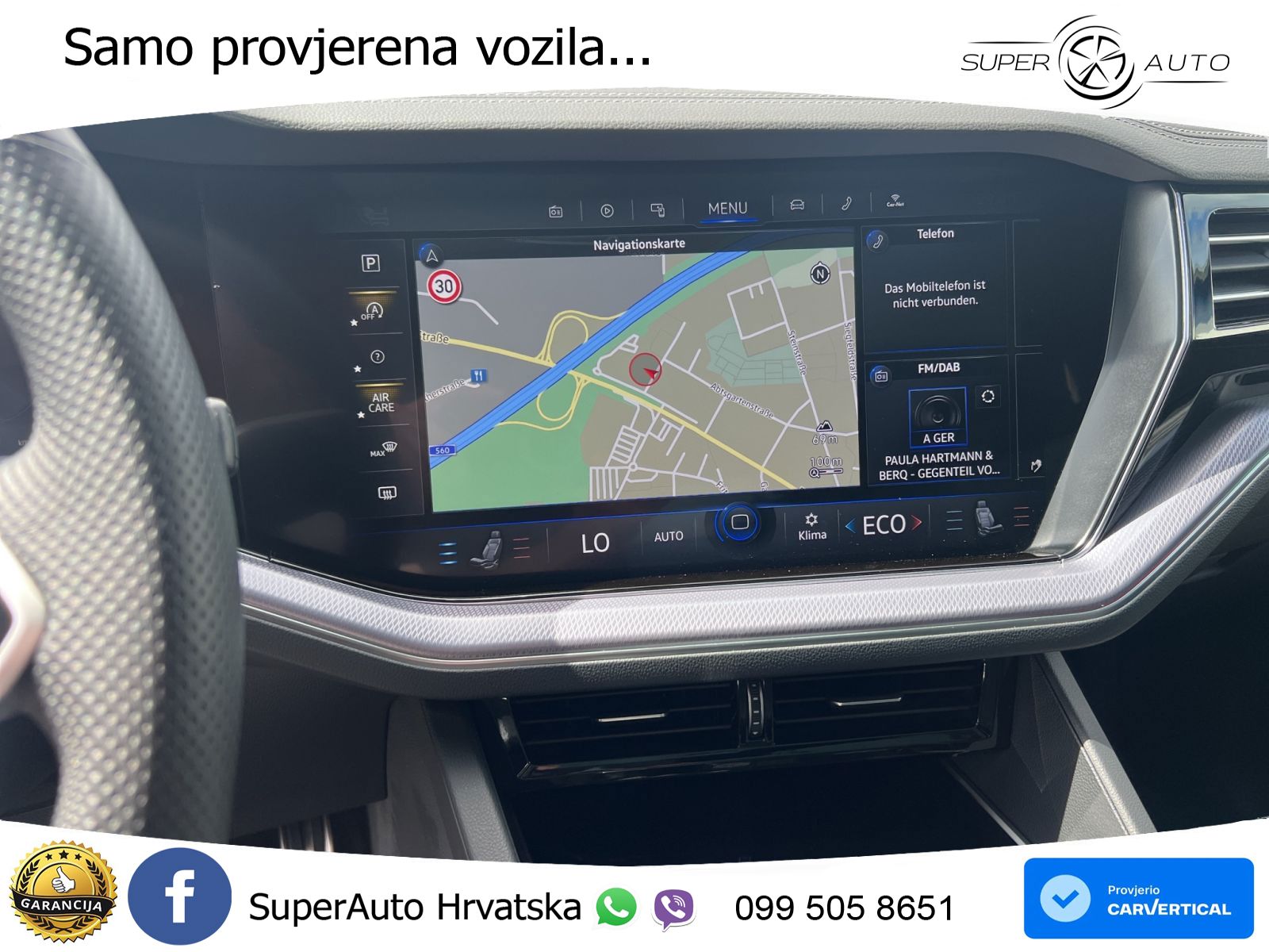 Volkswagen Touareg 3.0 V6 TDI (286 KS) 4MOTION Tiptronic R-Line ZRAČNI+ACC+GR SJED+KAM+PANO