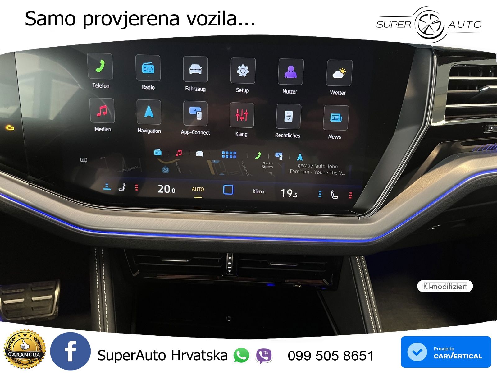 Volkswagen Touareg 3.0 V6 TDI (286 KS) 4MOTION Tiptronic ZRAČNI+ACC+GR SJED+KAM+PANO
