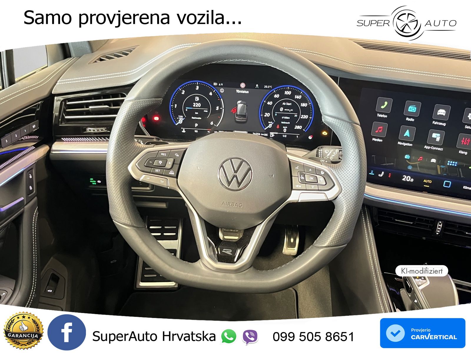 Volkswagen Touareg 3.0 V6 TDI (286 KS) 4MOTION Tiptronic ZRAČNI+ACC+GR SJED+KAM+PANO