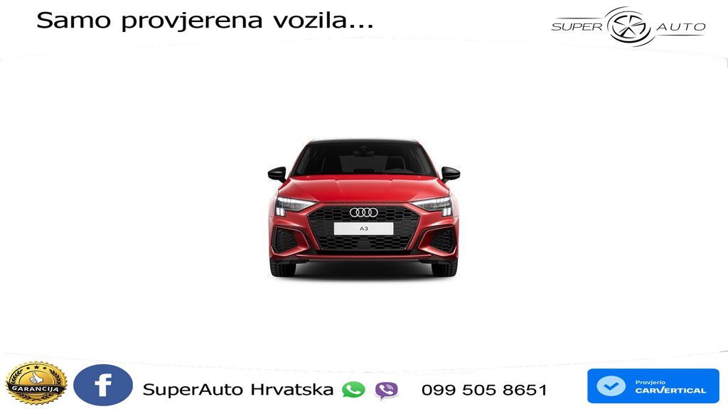 Audi A3 35 TFSI (150 KS) 2x S line MATRIX+GR SJED+KAM