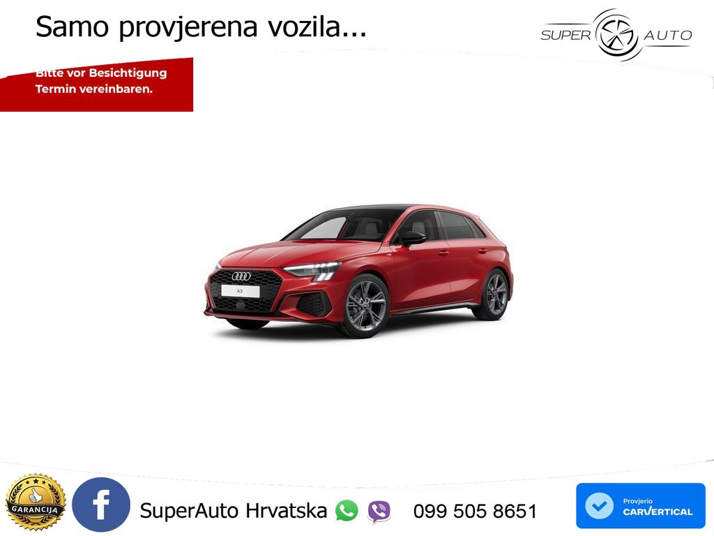 Audi A3 35 TFSI (150 KS) 2x S line MATRIX+GR SJED+KAM