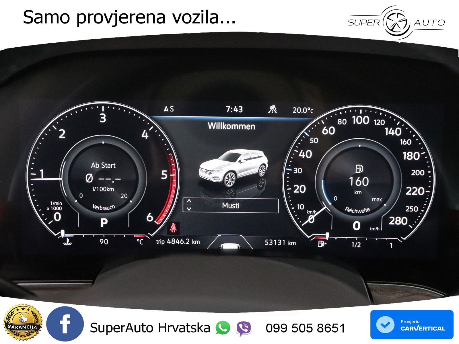 Volkswagen Touareg 3.0 V6 TDI (231 KS) 4MOTION Tiptronic ZRAČNI+ACC+4xGR SJED+KAM