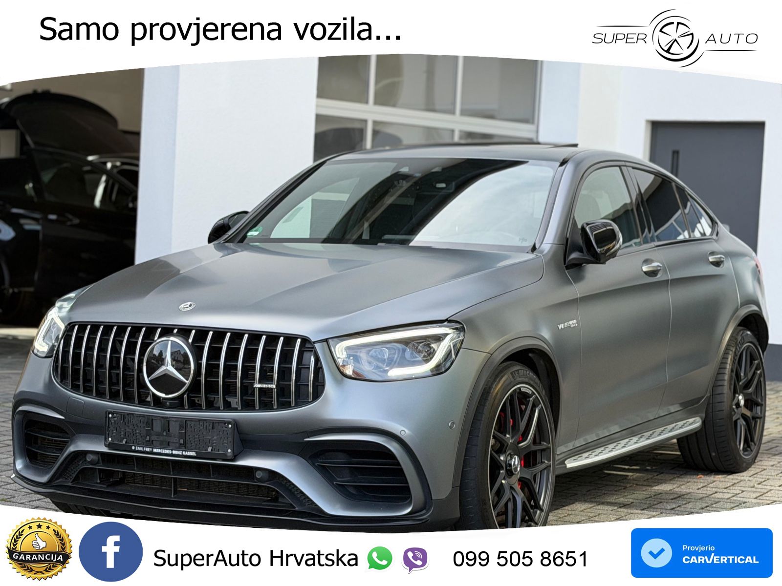 Mercedes AMG GLC 63 S V8 (510 KS) 4MATIC+ MCT LED+GR SJED+ACC