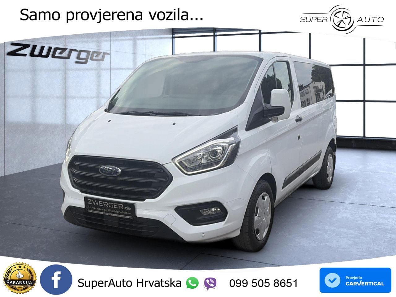 Ford Transit Custom Kombi 320 L1H1 Trend Tempomat PDC 131 KS