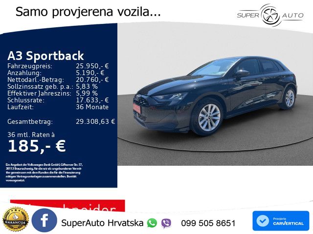 Audi A3 Sportback 30 TFSI (116 KS)