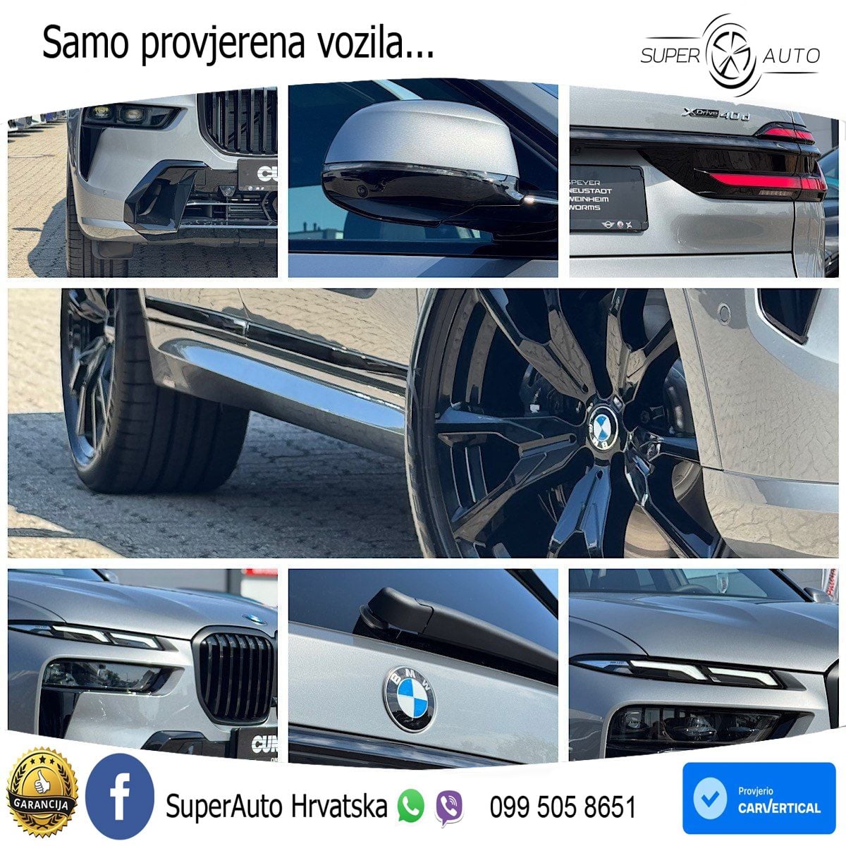 BMW X7 40d (352 KS) xDrive Steptronic ZRAČNI+ACC+GR SJED+KAM+PANO