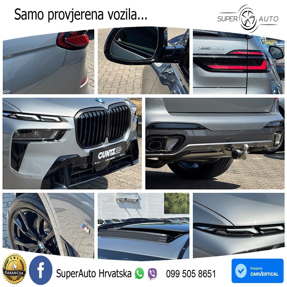 BMW X7 40d (352 KS) xDrive Steptronic ZRAČNI+ACC+GR SJED+KAM+PANO