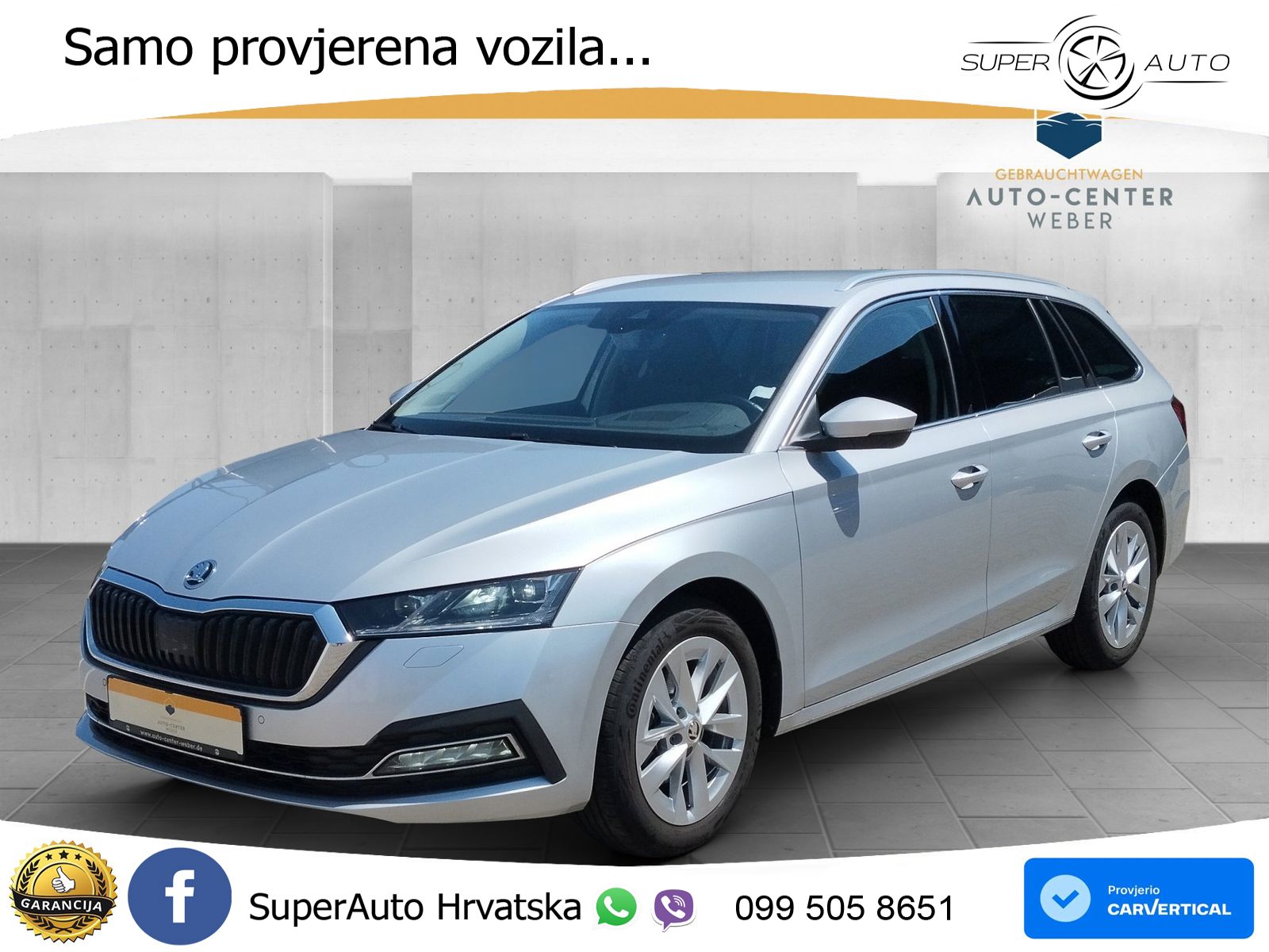 Škoda Octavia Combi 2.0 TDI (150 KS) DSG LED+GR SJED+ACC
