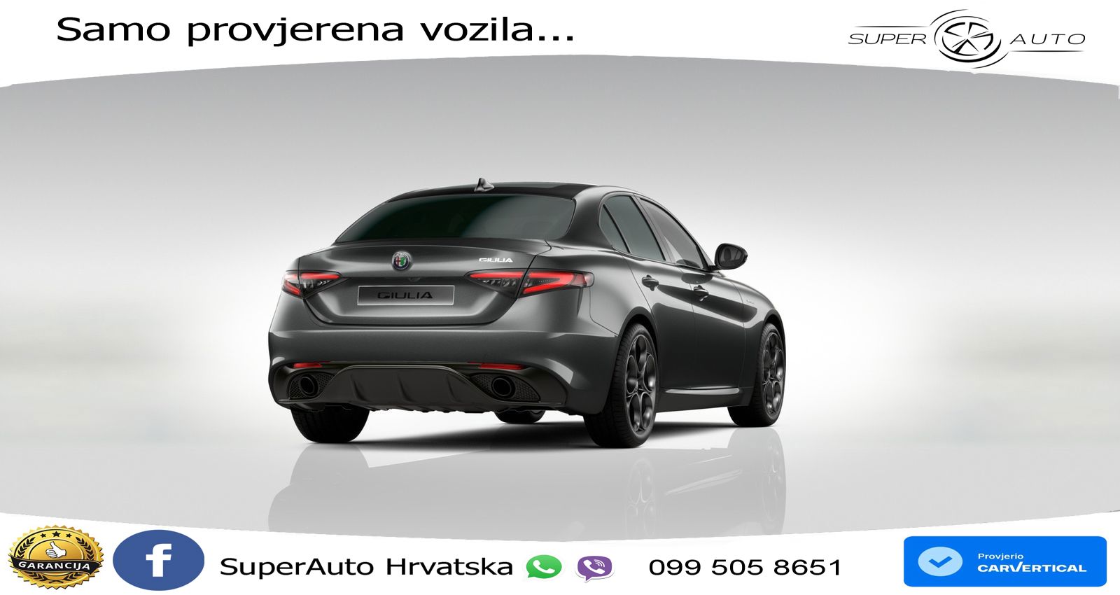 Alfa Romeo Giulia 2.0 Turbo (280 KS) Q4 Automatic LED+GR SJED+ACC