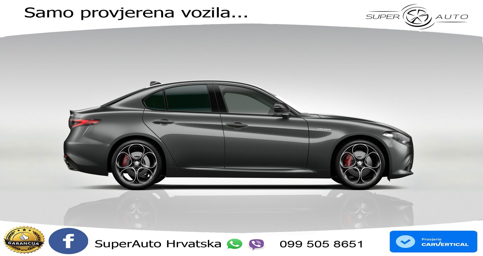 Alfa Romeo Giulia 2.0 Turbo (280 KS) Q4 Automatic LED+GR SJED+ACC