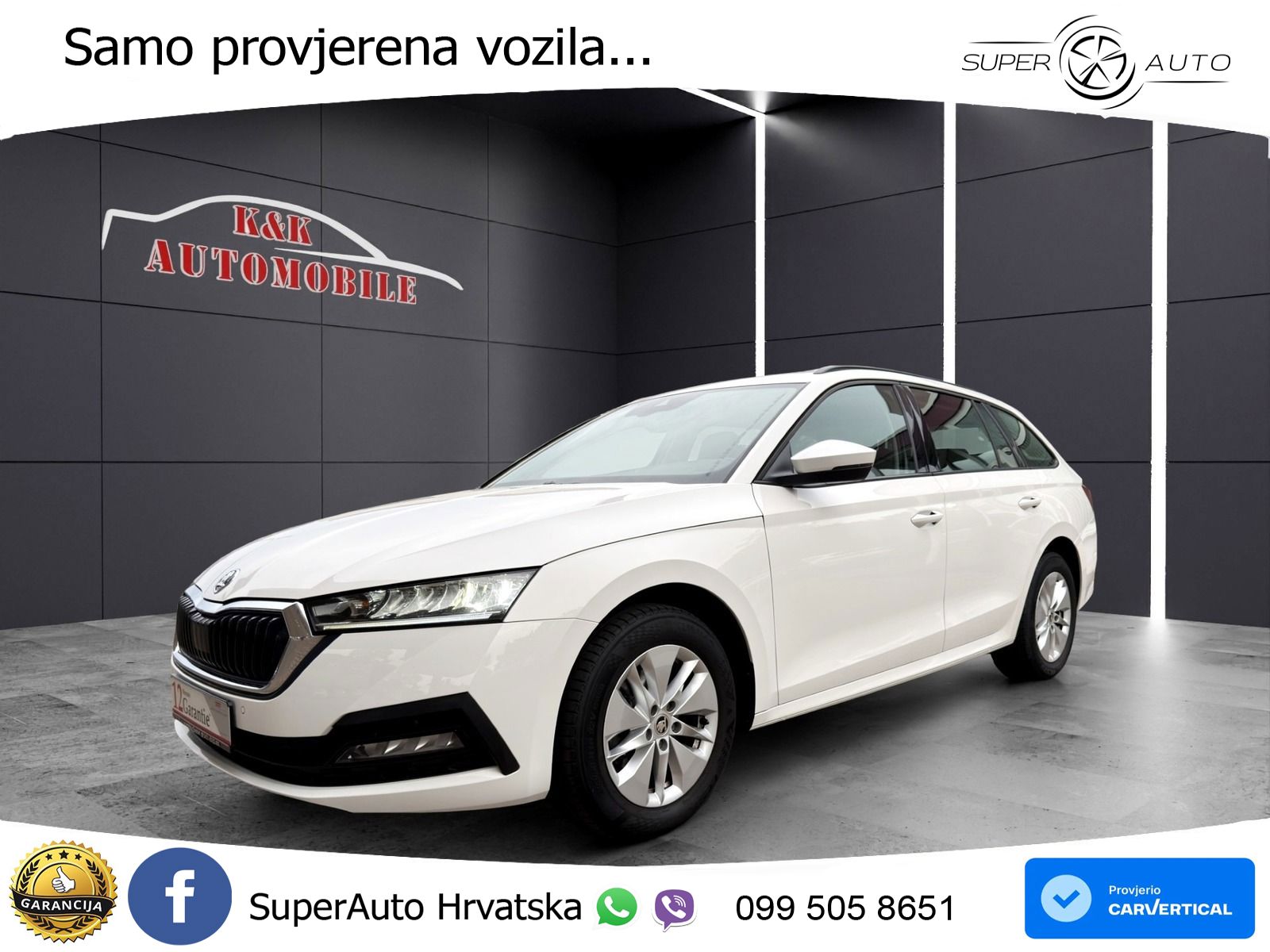 Škoda Octavia Combi 2.0 TDI (150 KS) DSG LED+GR SJED+ACC