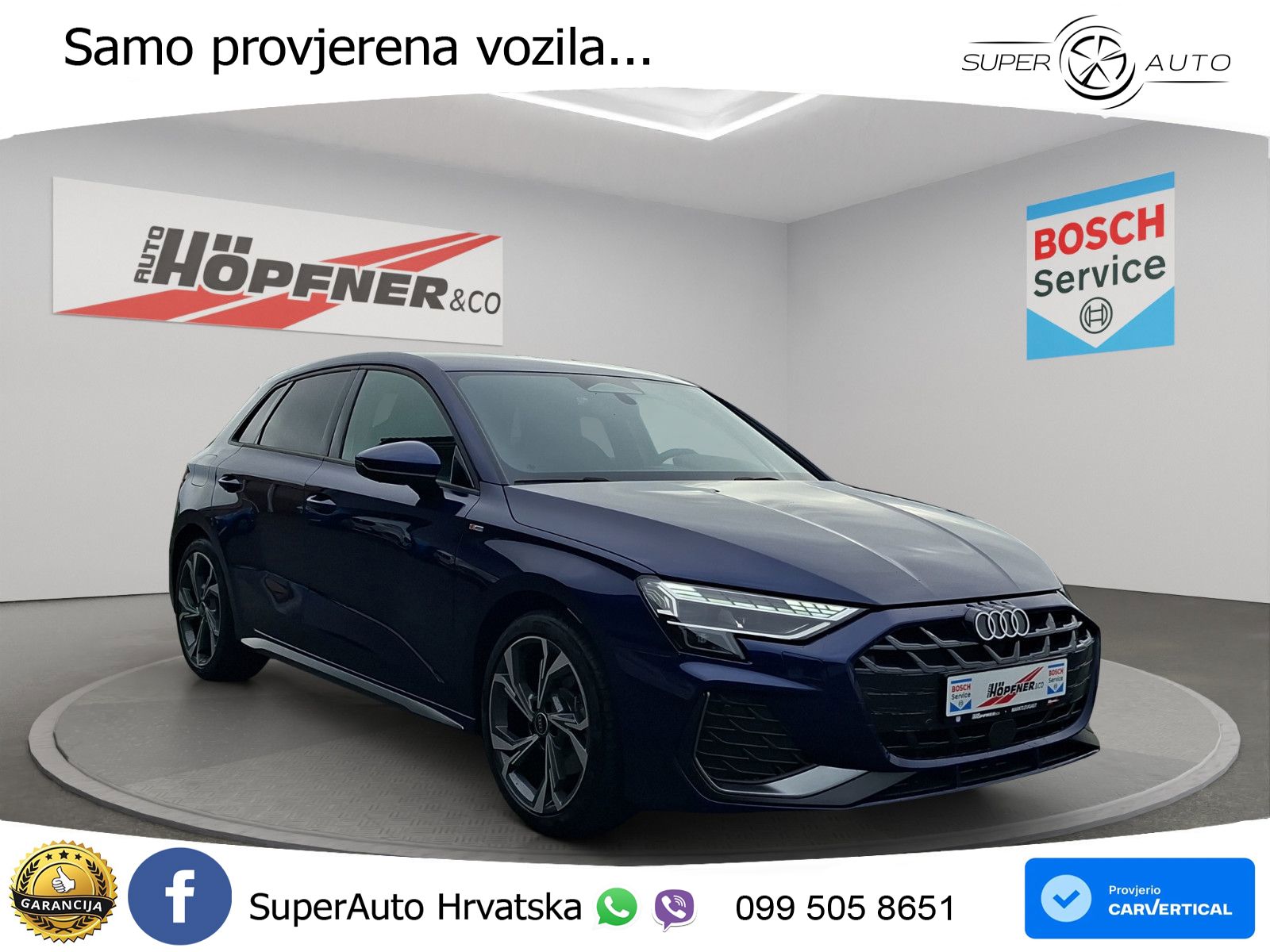 Audi A3 Sportback 40 TFSI (204 KS) quattro S tronic S line LED+GR SJED+ACC