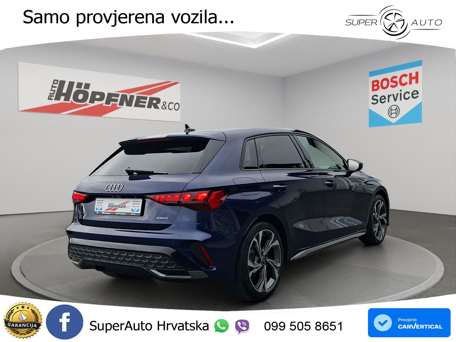 Audi A3 Sportback 40 TFSI (204 KS) quattro S tronic S line LED+GR SJED+ACC