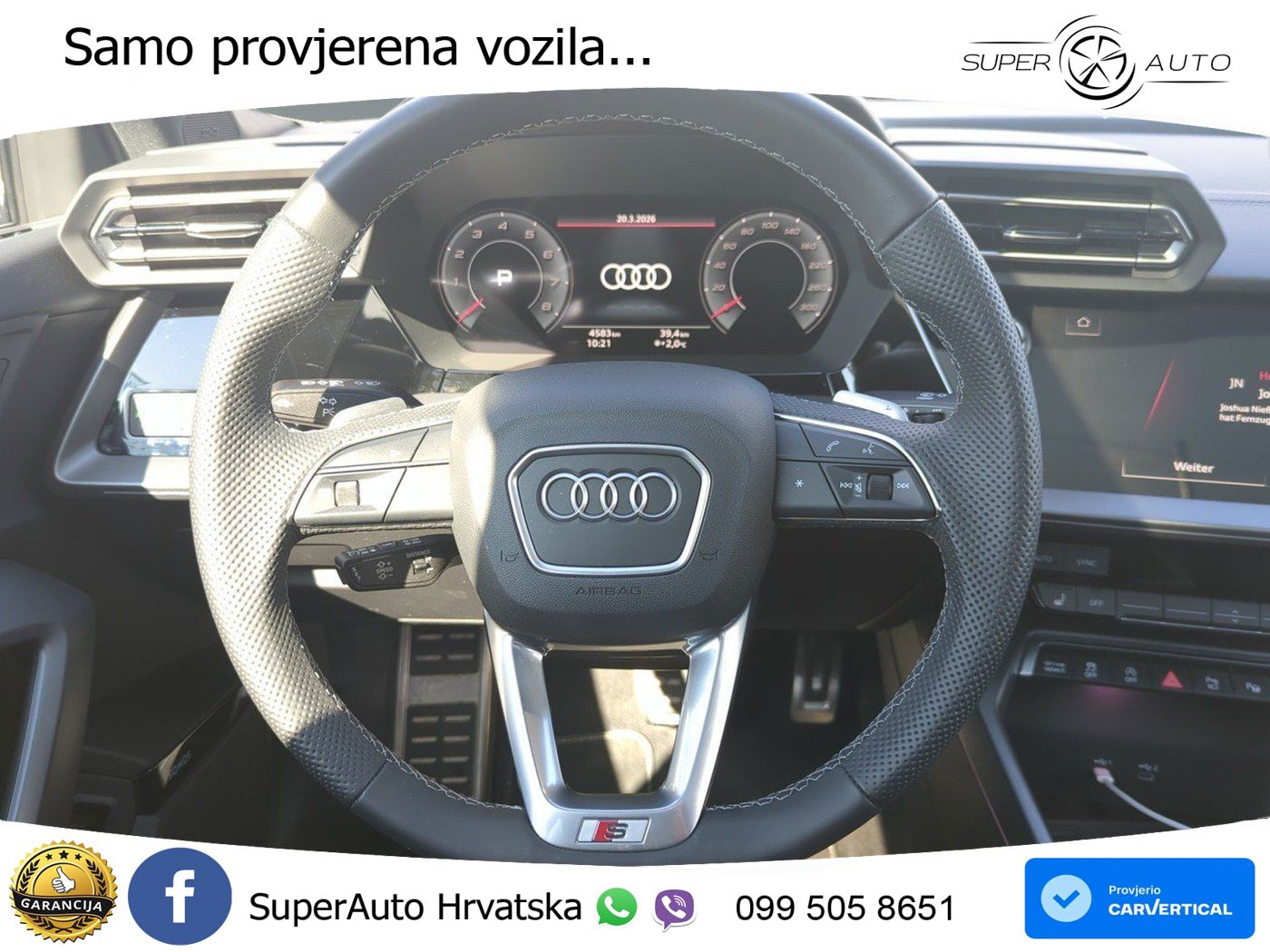 Audi S3 Limuzina 2.0 TFSI (333 KS) quattro S tronic MATRIX+GR SJED+KAM