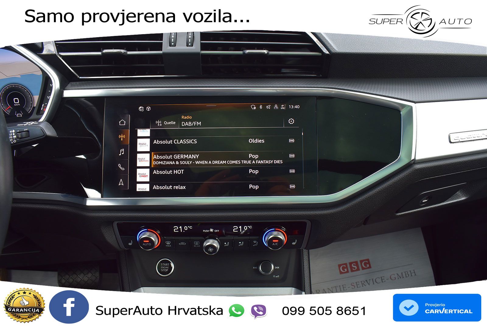 Audi Q3 40 TFSI (190 KS) quattro S tronic LED+GR SJED+ACC