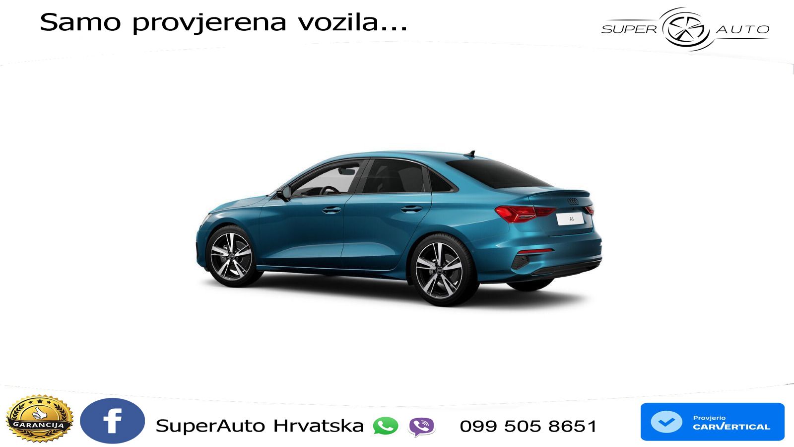 Audi A3 Limuzina 40 TFSI (190 KS) quattro S tronic S line LED+GR SJED+ACC