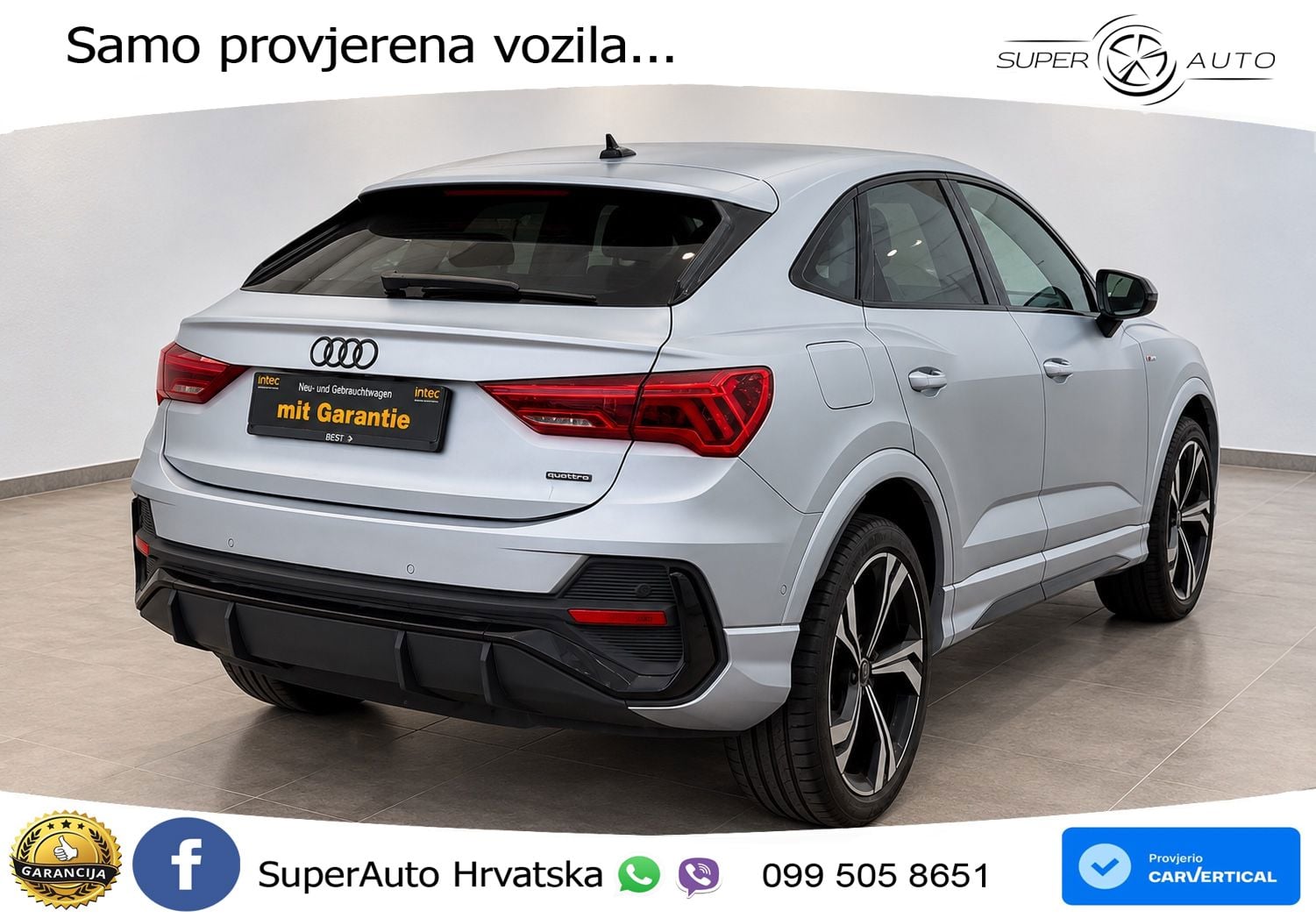 Audi Q3 Sportback 40 TFSI (190 KS) quattro S tronic S line LED+GR SJED+ACC