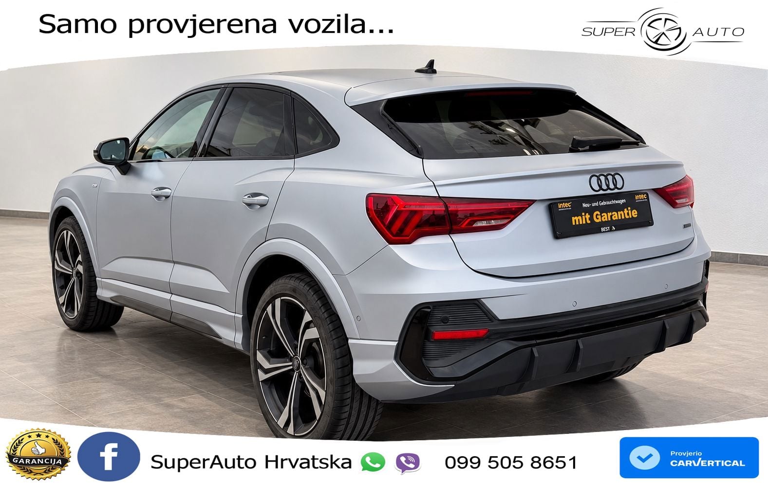 Audi Q3 Sportback 40 TFSI (190 KS) quattro S tronic S line LED+GR SJED+ACC