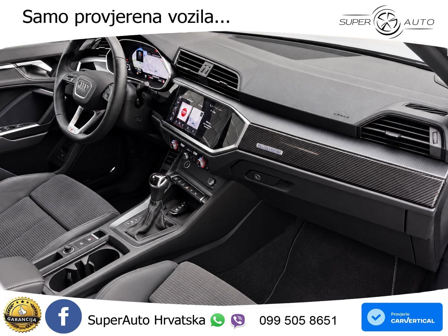 Audi Q3 Sportback 40 TFSI (190 KS) quattro S tronic S line LED+GR SJED+ACC