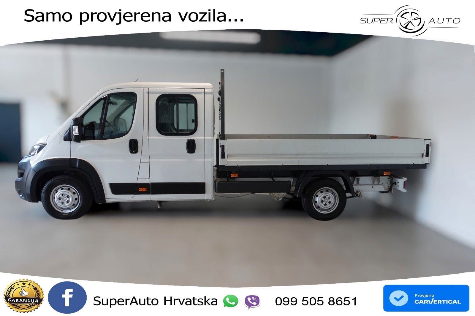 Peugeot Boxer Pritsche Doka. AHK 3T 435 L4 BlueHDi 140 140 KS
