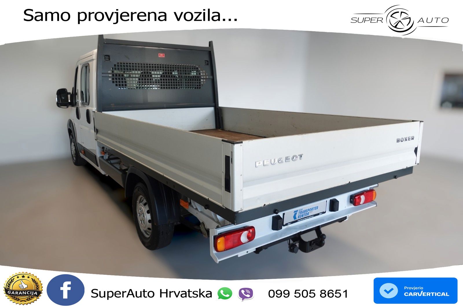 Peugeot Boxer Pritsche Doka. AHK 3T 435 L4 BlueHDi 140 140 KS
