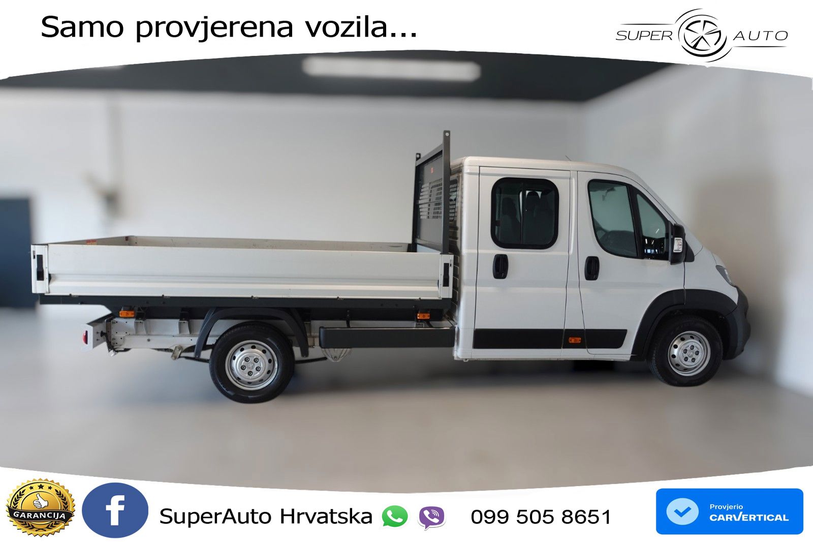 Peugeot Boxer Pritsche Doka. AHK 3T 435 L4 BlueHDi 140 140 KS