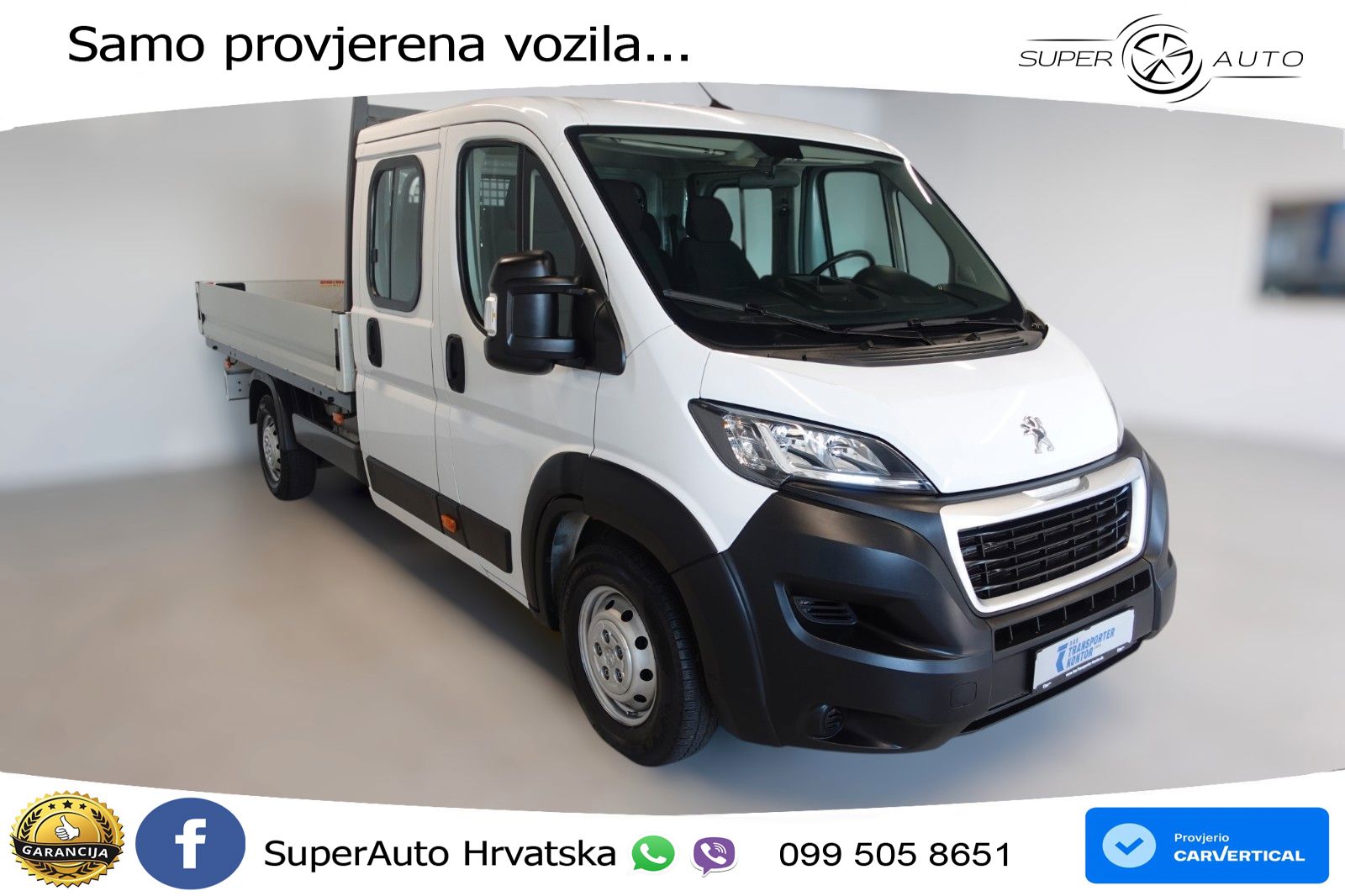 Peugeot Boxer Pritsche Doka. AHK 3T 435 L4 BlueHDi 140 140 KS