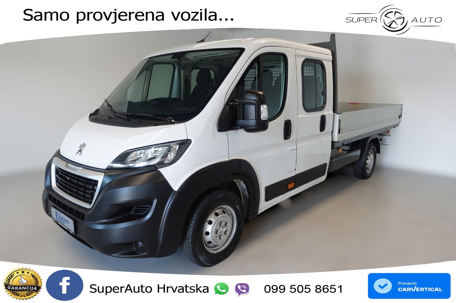 Peugeot Boxer Pritsche Doka. AHK 3T 435 L4 BlueHDi 140 140 KS