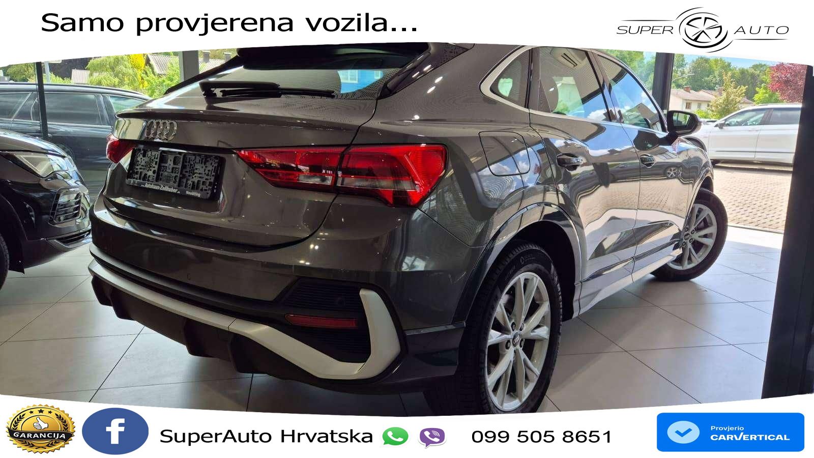 Audi Q3 Sportback 40 TFSI (190 KS) quattro S tronic S line LED+GR SJED+ACC