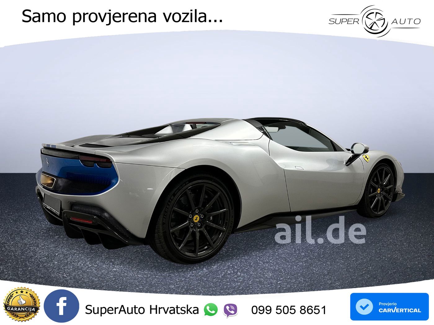 Ferrari 296 GTS 3.0 V6 (830 KS) F1 DCT
