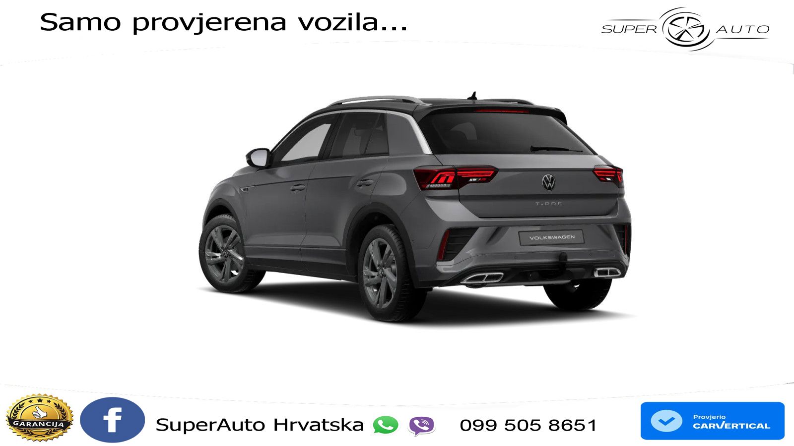 Volkswagen T-Roc 1.5 TSI (150 KS) DSG R-Line LED+GR SJED+ACC