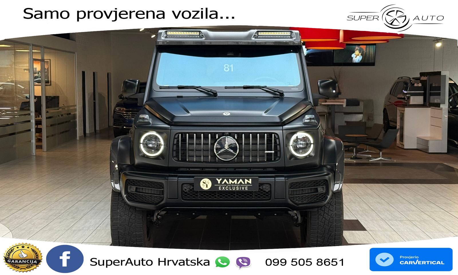 Mercedes AMG G 63 Long V8 (585 KS) 4MATIC 9G-TRONIC AMG SPEEDSHIFT PLUS LED+GR SJED+ACC