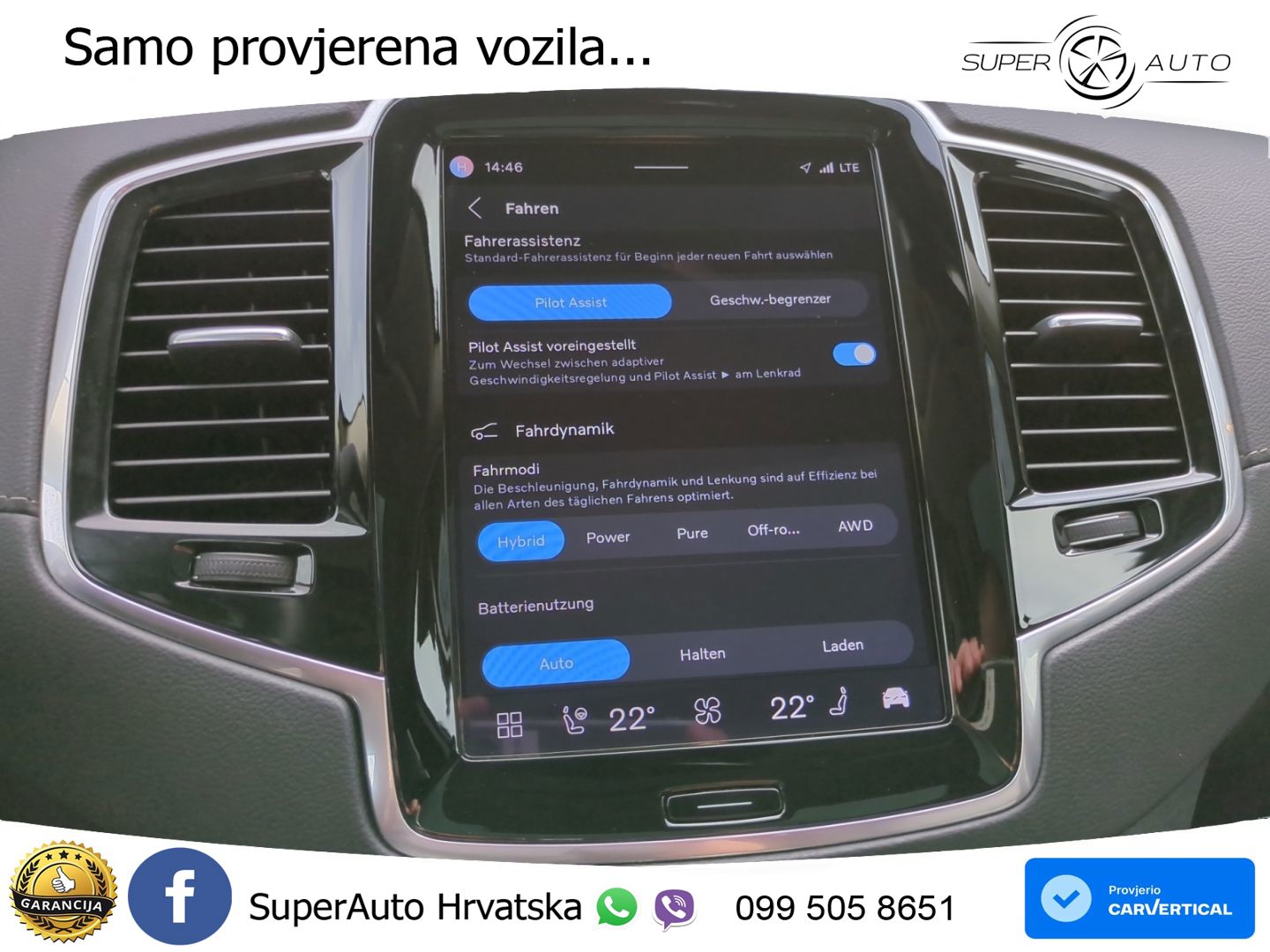 Volvo XC90 2.0 T8 AWD Automatic ZRAČNI+ACC+GR SJED+KAM+PANO