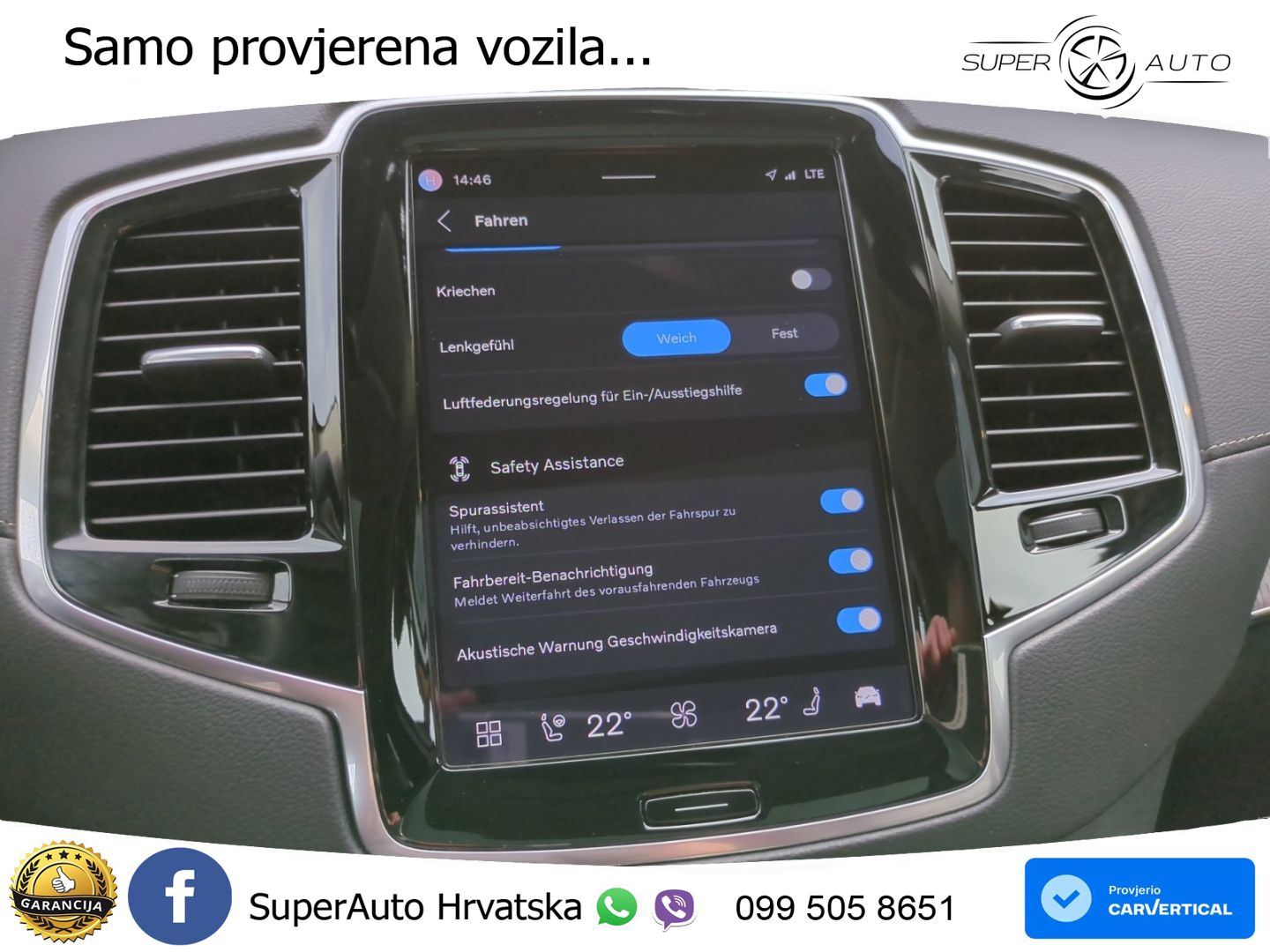 Volvo XC90 2.0 T8 AWD Automatic ZRAČNI+ACC+GR SJED+KAM+PANO