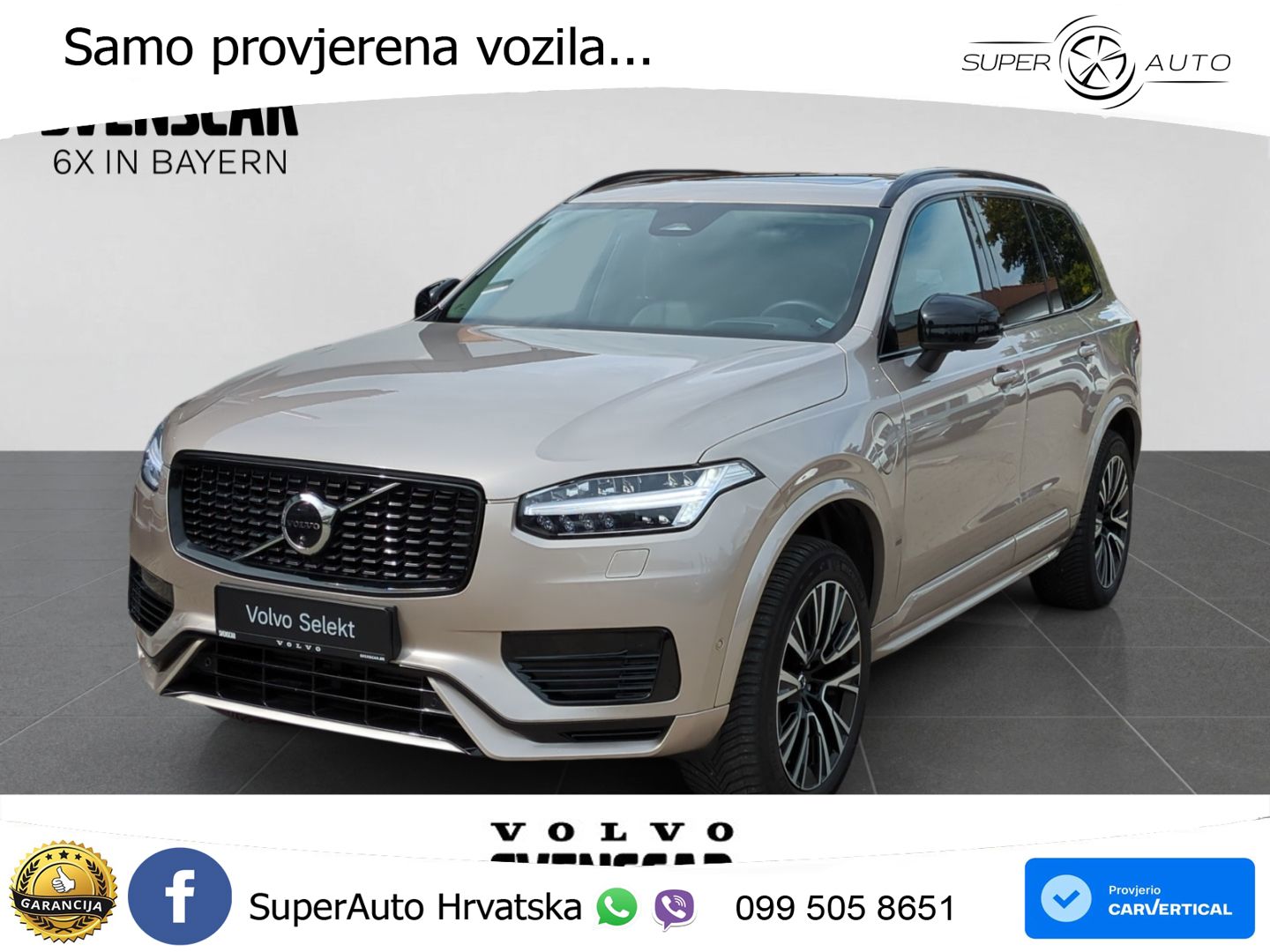 Volvo XC90 2.0 T8 AWD Automatic ZRAČNI+ACC+GR SJED+KAM+PANO